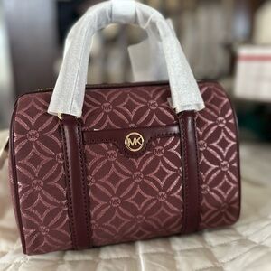 Michael Kors Burgundy Patterned Women's Bag MSRP 400+